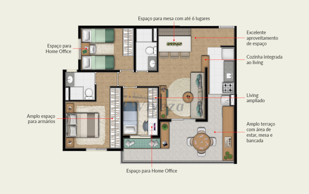 Apartamento, 3 quartos, 76 m² - Foto 17